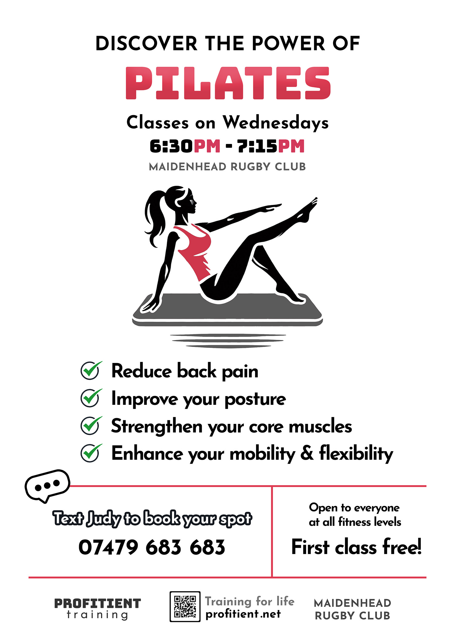 Profitient Training Pilates Flyer